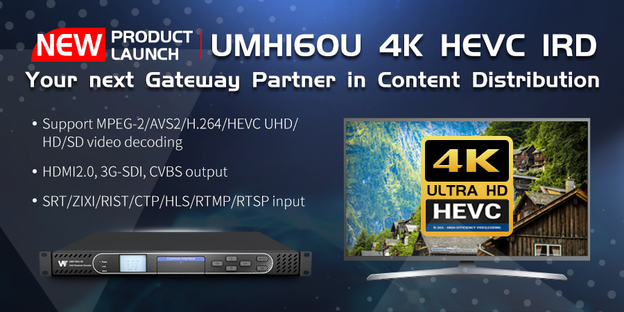 UMH160UIG 4K HEVC IRD: Your next Gateway Partner in Content Distribution